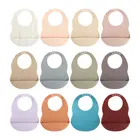 Слюнявчики для младенцев без бисфенола А, из пищевого силикона, регулируемые Слюнявчики, Слюнявчики, посуда для кормления младенцев, инструменты для кормления младенцев