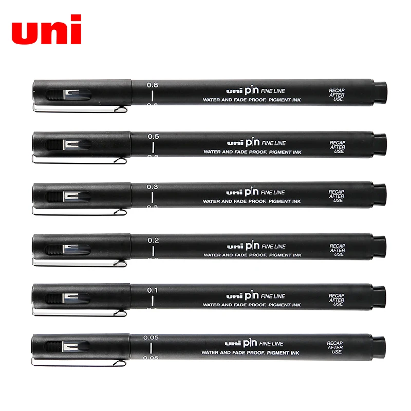Япония UNI Mitsubishi Водонепроницаемый тонкая грань ручка быстросохнущая комикс Black