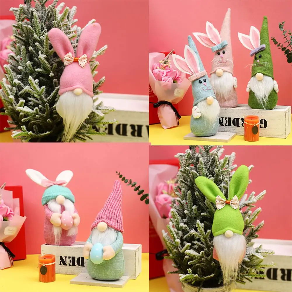 

Украшение в виде кролика, карликовый эльф, украшение для кукол, пасхальные яйца, кролик, кукла без лица, гном, подвесное украшение для куклы
