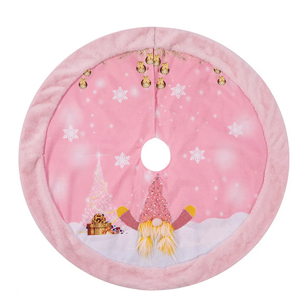 

Christmas Tree Skirt With Light Pink Rudolph Plush Christmas Tree Mat Xmas Tree Holiday Party Decoration Unique And Classic