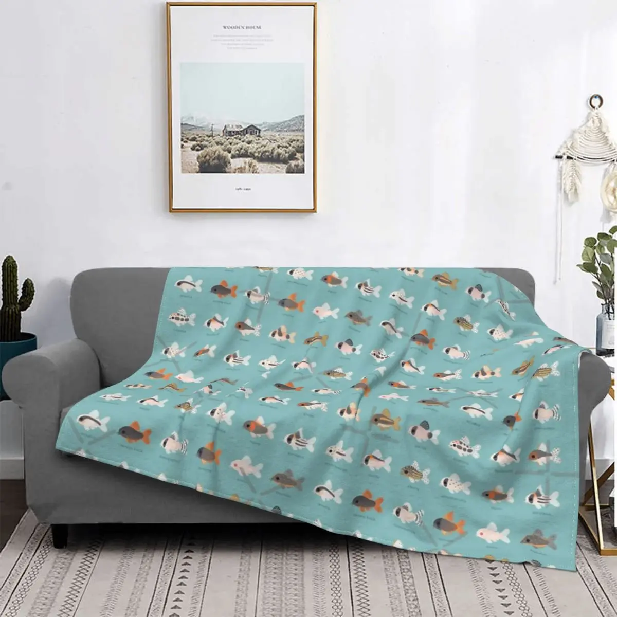

Corydoras-Manta a cuadros para cama, sofha, manta Kawaii, textil de lujo para el доме