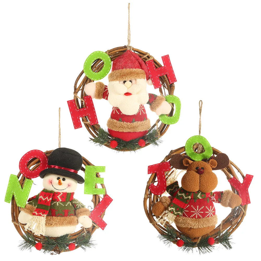 Christmas Decorations Santa Claus Doll Snow Man Elk Ornaments Gift Toy Tree For Home Enfeites De | Дом и сад