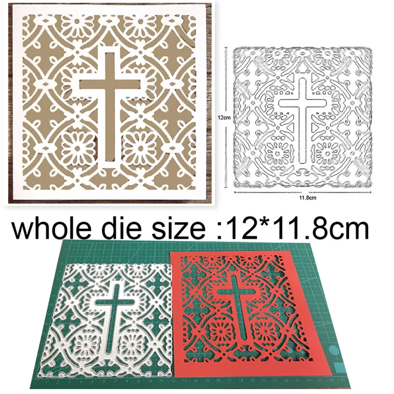 

Cross Background Frame New 2021 Metal Cutting Dies for Scrapbooking Paper and Card Making Decorative Embossing Dies Craft dies