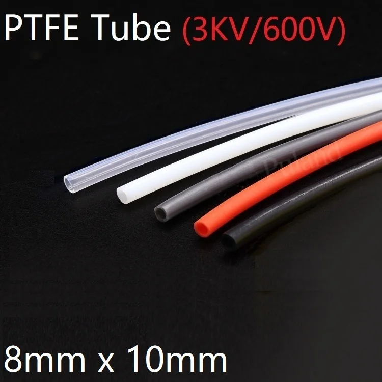 Изолированная капиллярная теплозащитная Трубка PTFE 8 мм x 10 OD F46 пропускающая