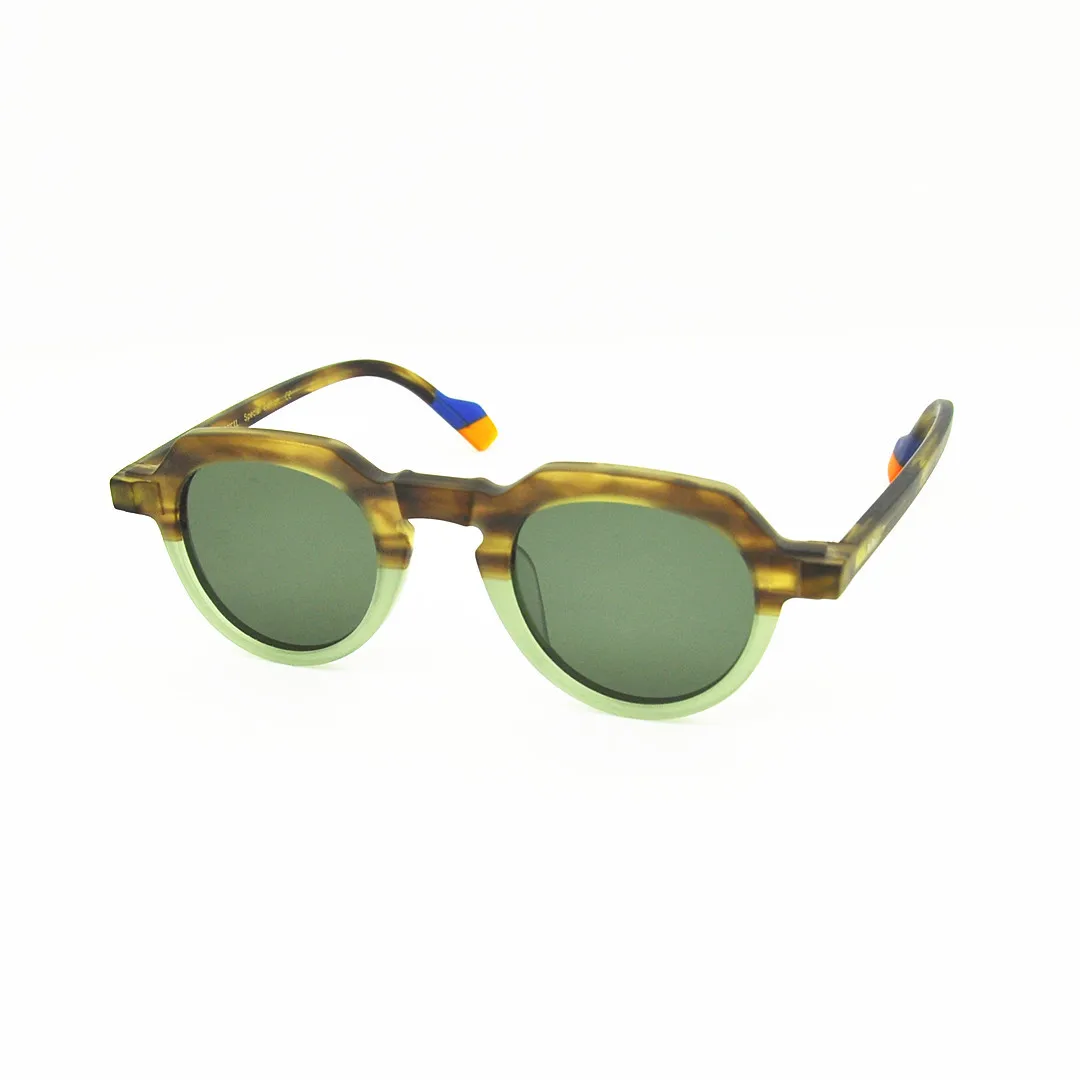 Belight Optical Colorful Matte Acetate Handmade Quality Irregular Women Men UV400 Protection with Case Oculos Sunglasses 374S