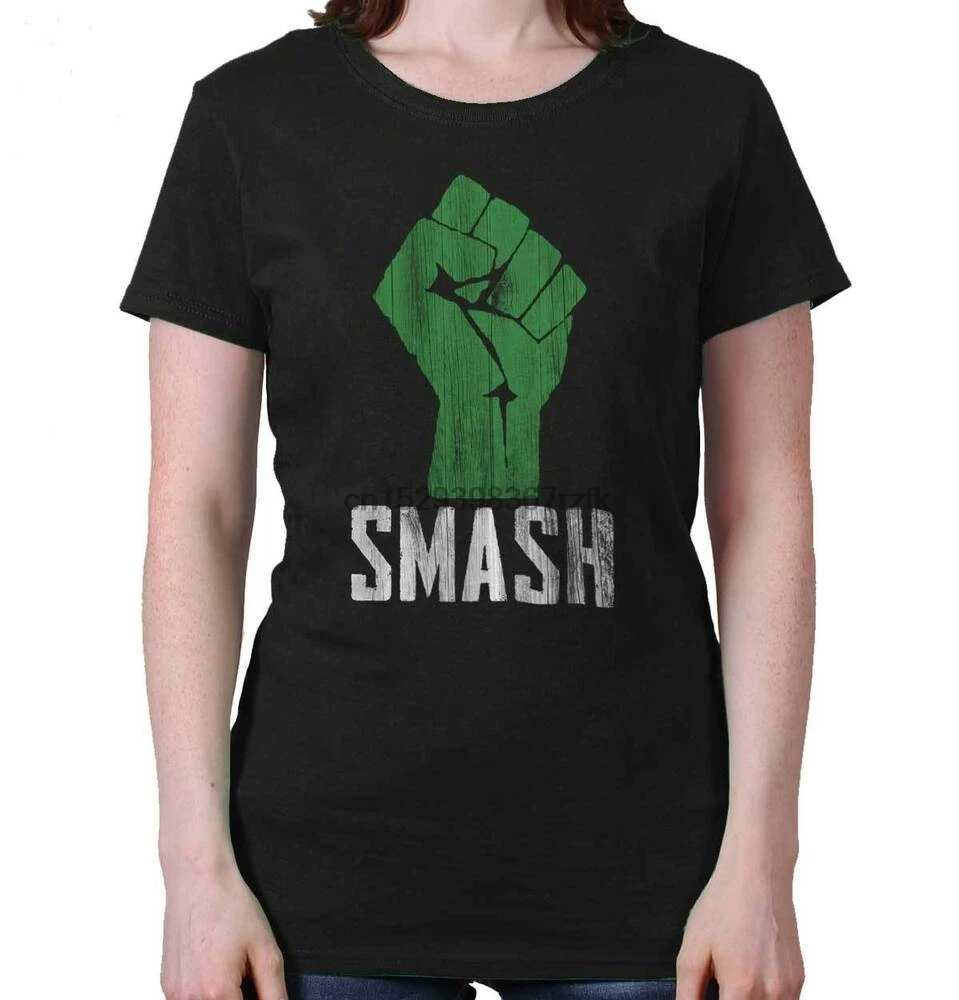 Smash Super hero Geek кулак большой Hero Человек комикс Nerd подарок Женская футболка T|Мужские