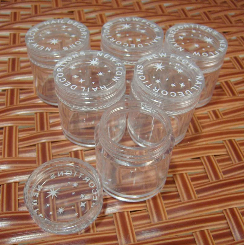 

20/50/100pcs 10 Gram/ ML Cosmetic Sample Empty Container, Plastic Bottle, Round Pot Black Screw Cap Lid, 10g Bottle,