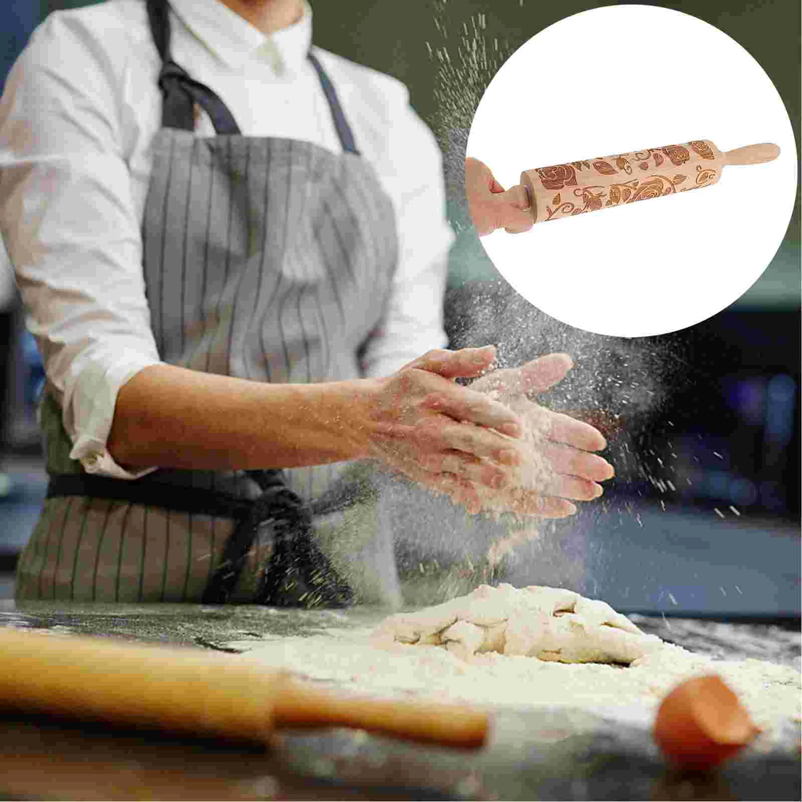 

1 шт. тонкая резная деревянная Скалка, кухонная Кондитерская доска (разные цвета)