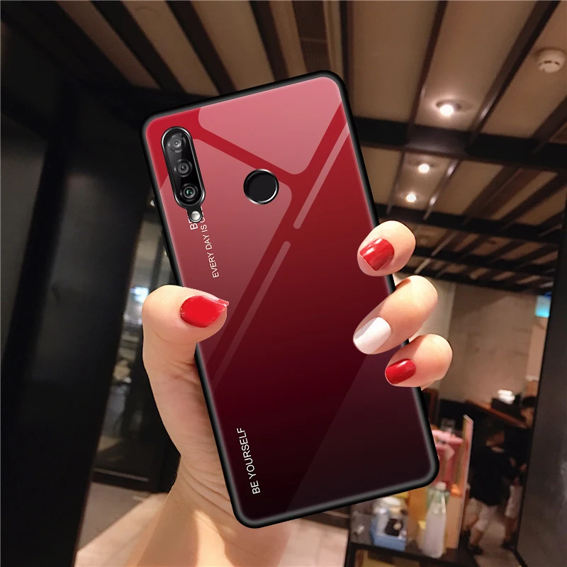 Градиентный чехол из закаленного стекла для huawei Honor 20 9X Pro 10i 20i 9 X 9x витражная