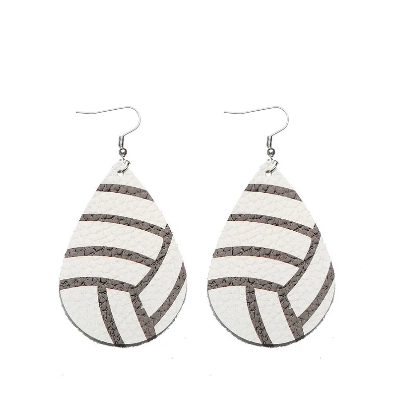 Cpop новые серьги из искусственной кожи с шариками капли воды кулон в виде