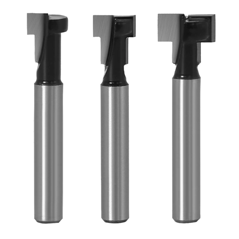 

6mm 1/4 T-Slot Router Bit 8 Shank Tungsten Carbide Milling Cutter Cleaning Bottom Router Bit T-Track Slotting Router Bit