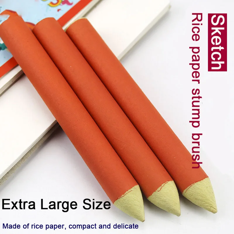 

1pc Big Size Color Paper Blending Smudge Sketch Paper Stump Stick Set Double Head Durable Art Sketch Drawing Charcoal Tool