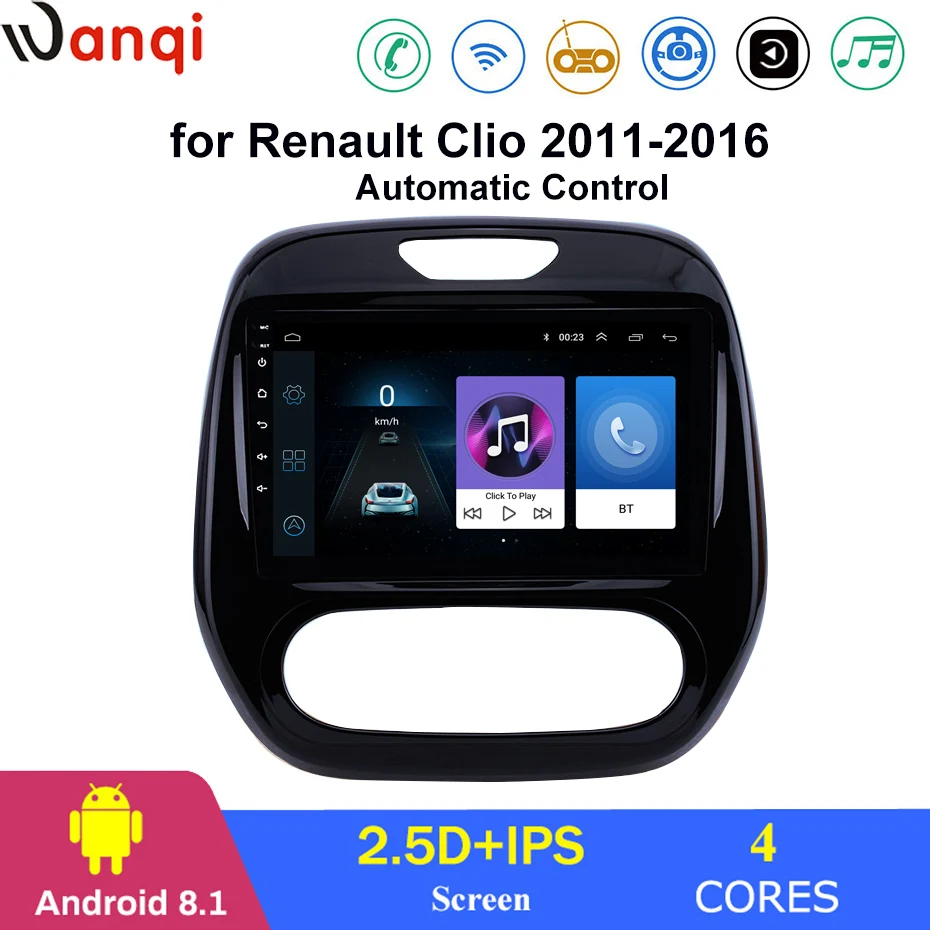 Для Renault Clio 2011-2016 AC автомобильный Радио Мультимедиа Видео плеер навигация gps Android 8