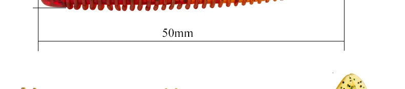 TSURINOYA 50 мм/0,6 г 12 шт./лот мягкий червяк приманка для рыбалки мягкое насекомое искусственные Баи личинки для рыбалки шатаются Т-хвост Luer Bait