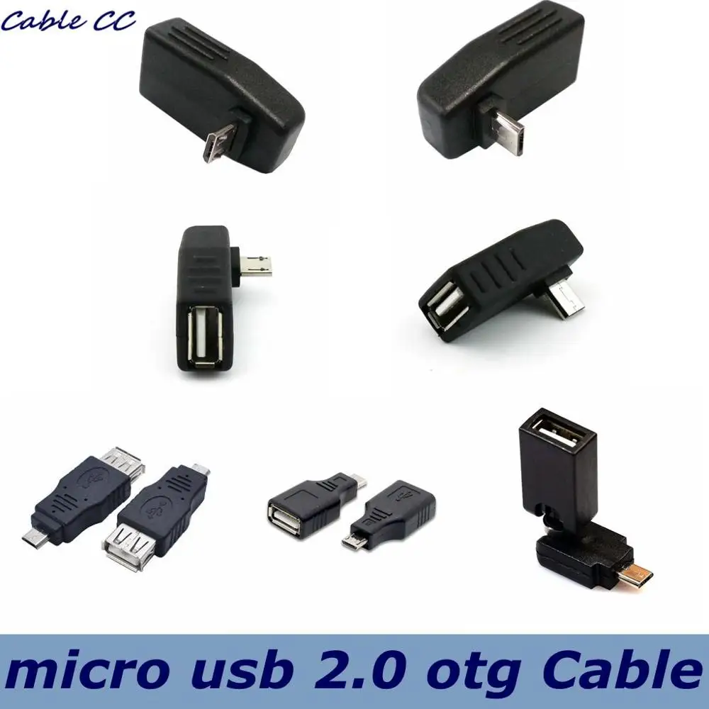 

Micro usb male to usb female USB OTG90 degree adapter converter micro usb 2.0 for Mp3 360 degree male black wholesale