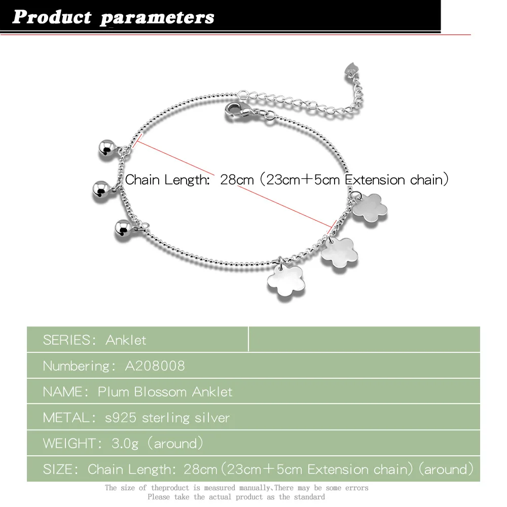 Новый ножной браслет из стерлингового серебра 925 пробы женские ножные браслеты