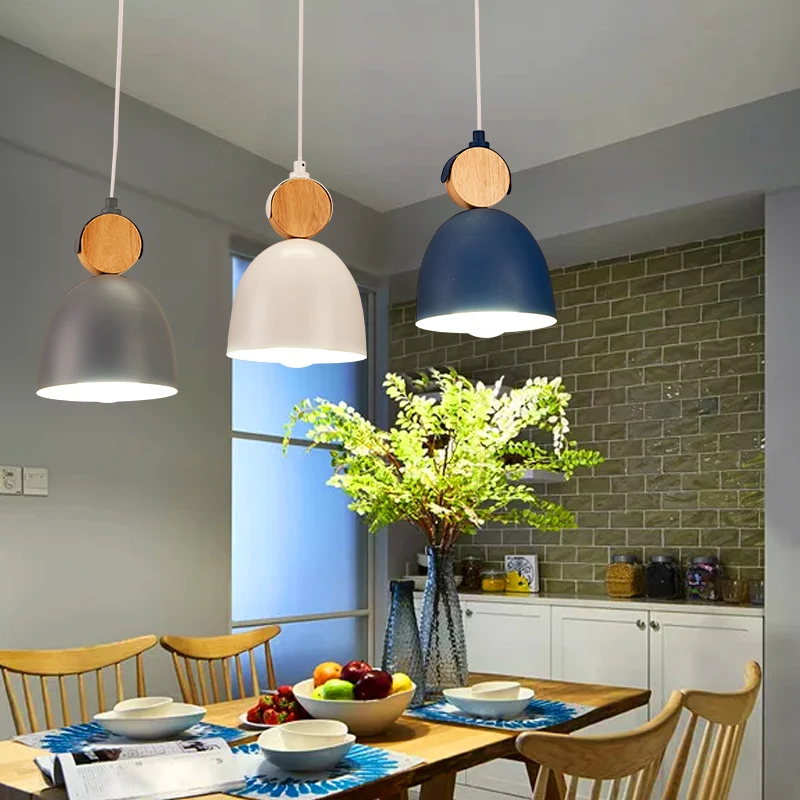 

Nordic Modern restaurant Pendant Lights simple Living room bedroom indoor lighting decoration led macarons ceiling chandeliers
