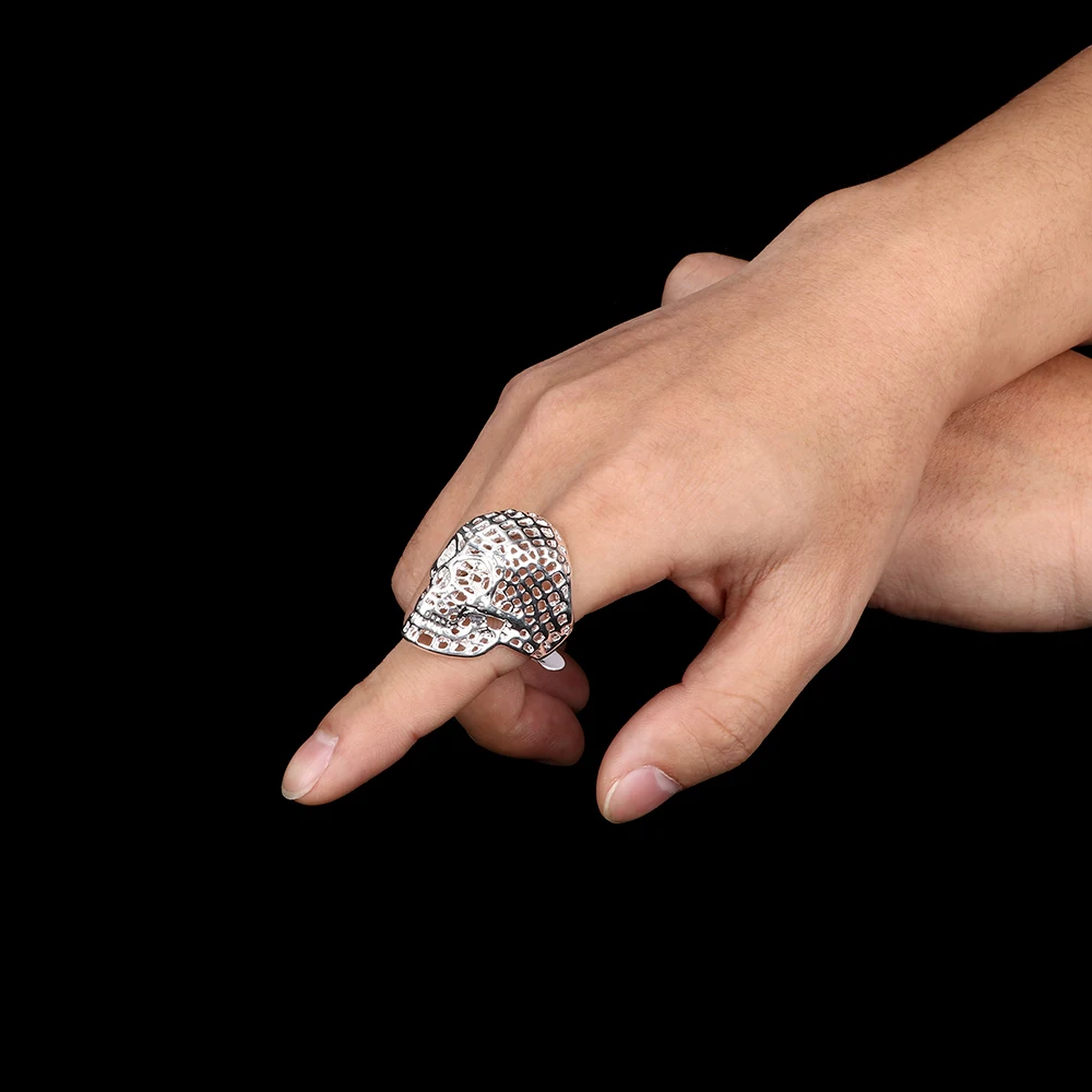 1 шт. Винтажное кольцо из нержавеющей стали готический выдалбливающий череп для