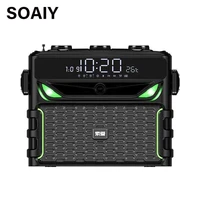 soaiy q23 wireless bluetooth speaker outdoor audio with mic subwoofer small home 3d surround high power mini portable speakers