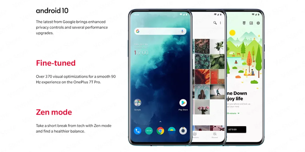 Global ROM OnePlus 7T Pro Snapdragon 855 Plus Octa Core Smartphone 8GB 256GB 6.67'' 90Hz AMOLED Screen 48MP Cam NFC Android 10