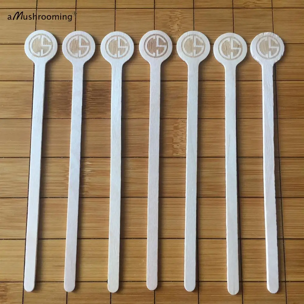 100pcs Personalized Wooden Stir Sticks Mini Spoons for Appetizers Parfatis Home Garden Candy Bar Buffet Table Decoration | Дом и сад