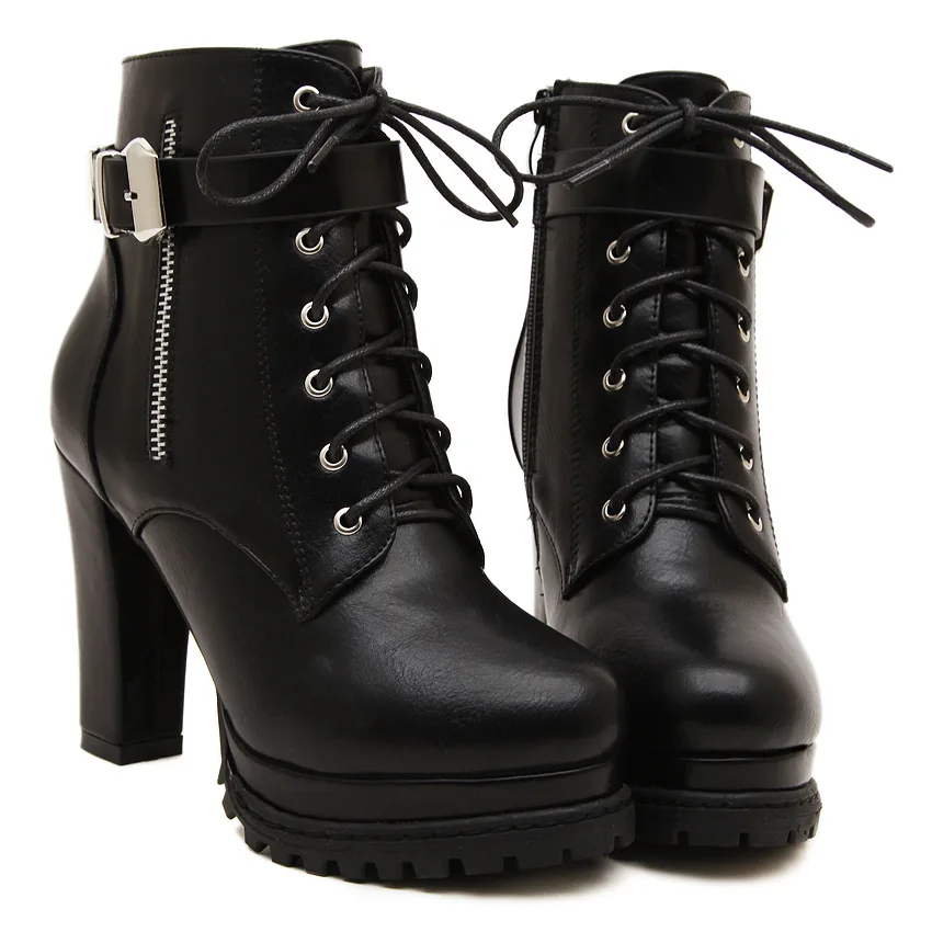 Женские Водонепроницаемые ботинки на толстой подошве из хлопка и бархата с