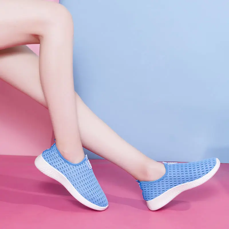 Cresfimix women's casual vulcanize shoes lady spring and summer slip on female breathable light weight mesh zapatos | Обувь