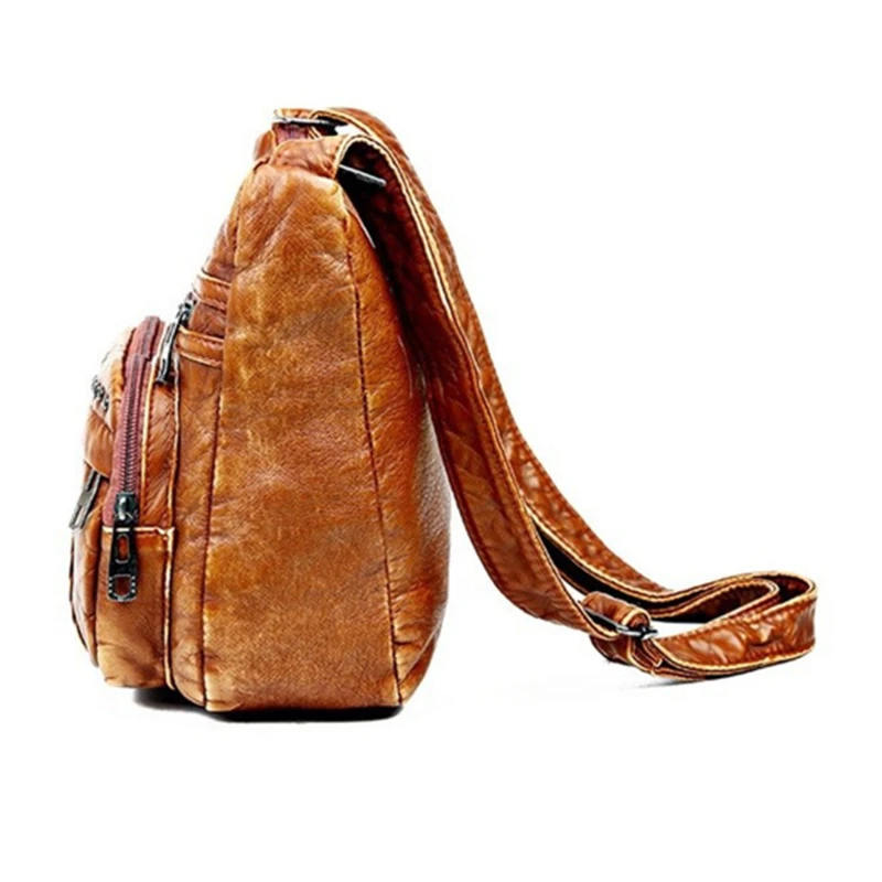 

Women's Bag Leather Rivet Multi Pocket Hobos Shoulder Bags Fashion Luxury Designer Female Sheepskin Crossbody Handbags Clutch