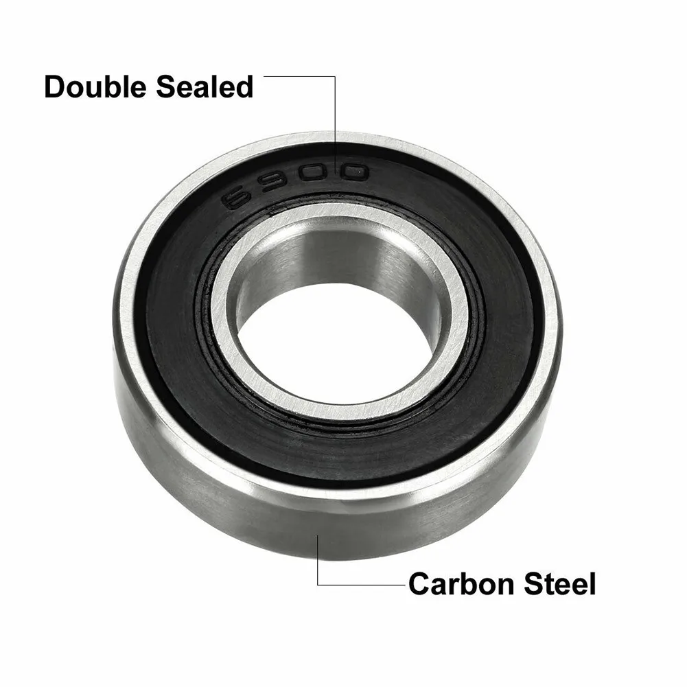 

2 Pcs Bike Bicycle DUNLOP 61900-2RS (6900-2RS) Bearings 10X22X6MM Thin Section Thin-walled Deep Groove Ball Bearing Steel