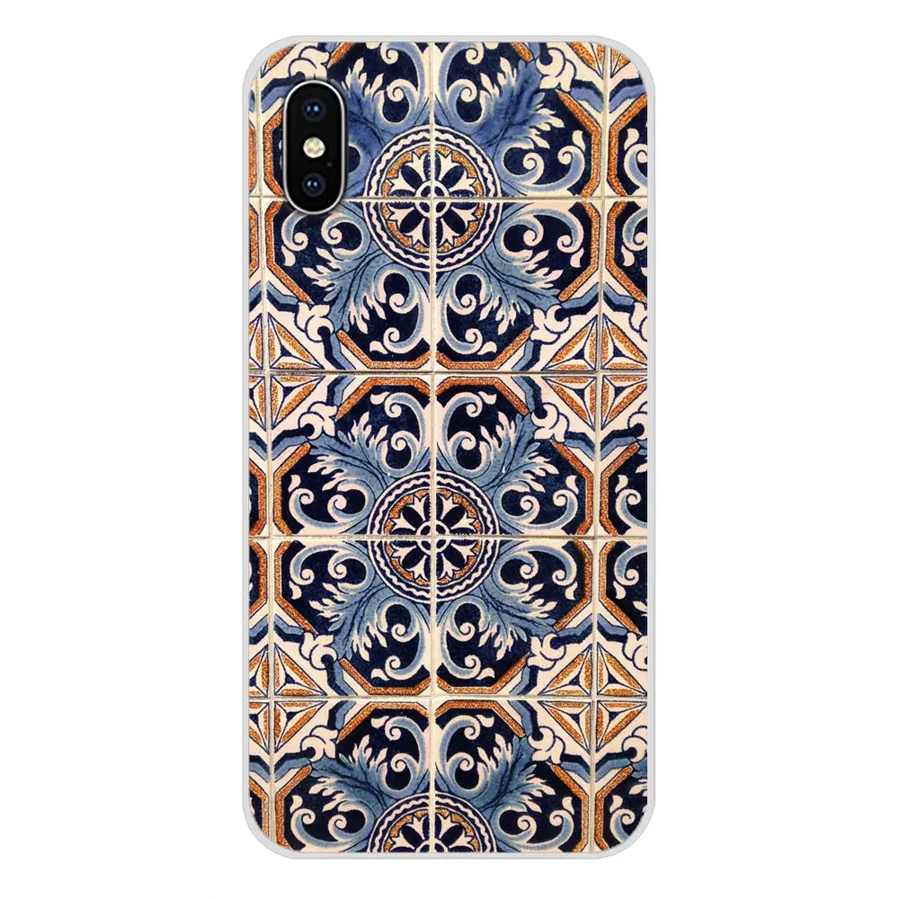 Для samsung Galaxy S3 S4 S5 мини S6 S7 край S8 S9 S10 Lite Plus Note 4 5 8 9 декоративного искусства плитка с марокканским узором из ТПУ с прозрачными крышками - Цвет: images 6
