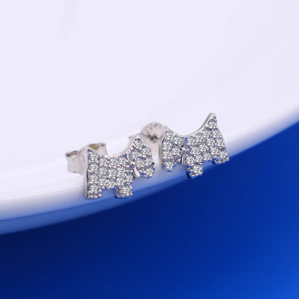 Серьги женские из 100% серебра 925 пробы минималистичные серьги-гвоздики в виде