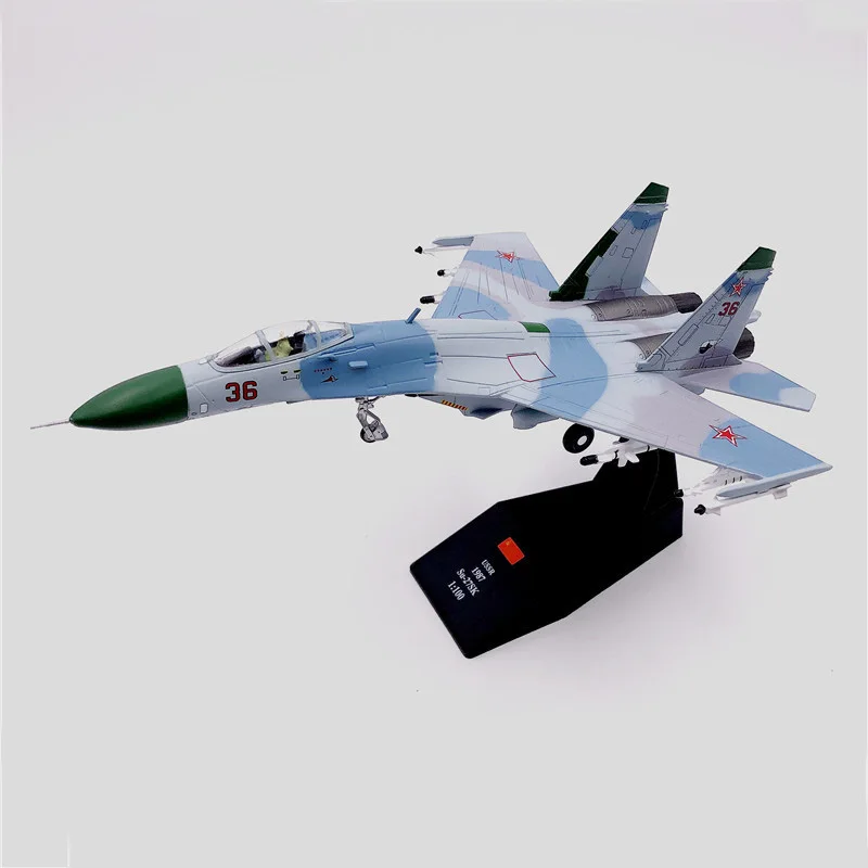 1/100 Баренцева военные SU 27 Фланкер 1987 русский NO.36 боец литой металлический самолет