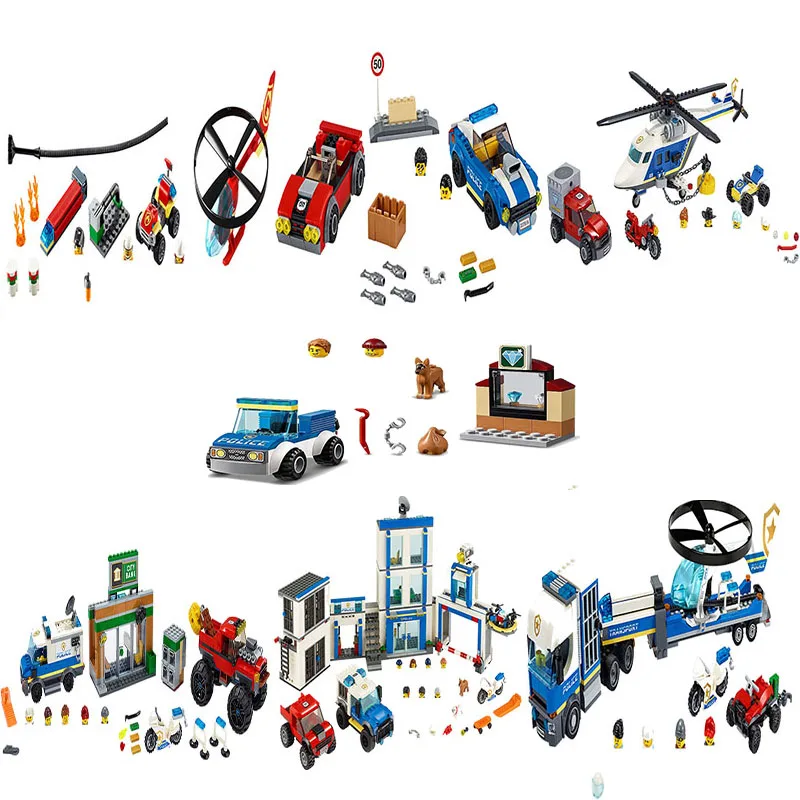 

New City Series DIY Helicopter Model Set Building Blocks Assembly Toys Children's Birthday Gifts for Boys and Girls