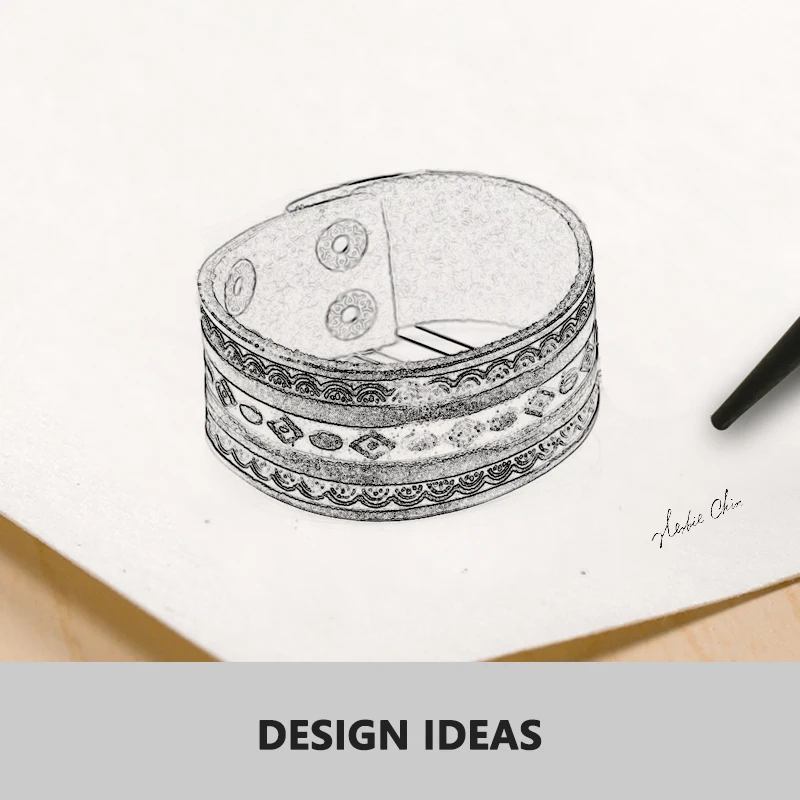 Браслет-манжета мужской из натуральной кожи широкий винтажный браслет воловьей