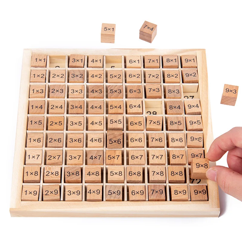 

Montessori Wooden Learning Digital Early Education Wooden Toys Mathematics 9x9 Multiplication Board Table Math Toy For Children