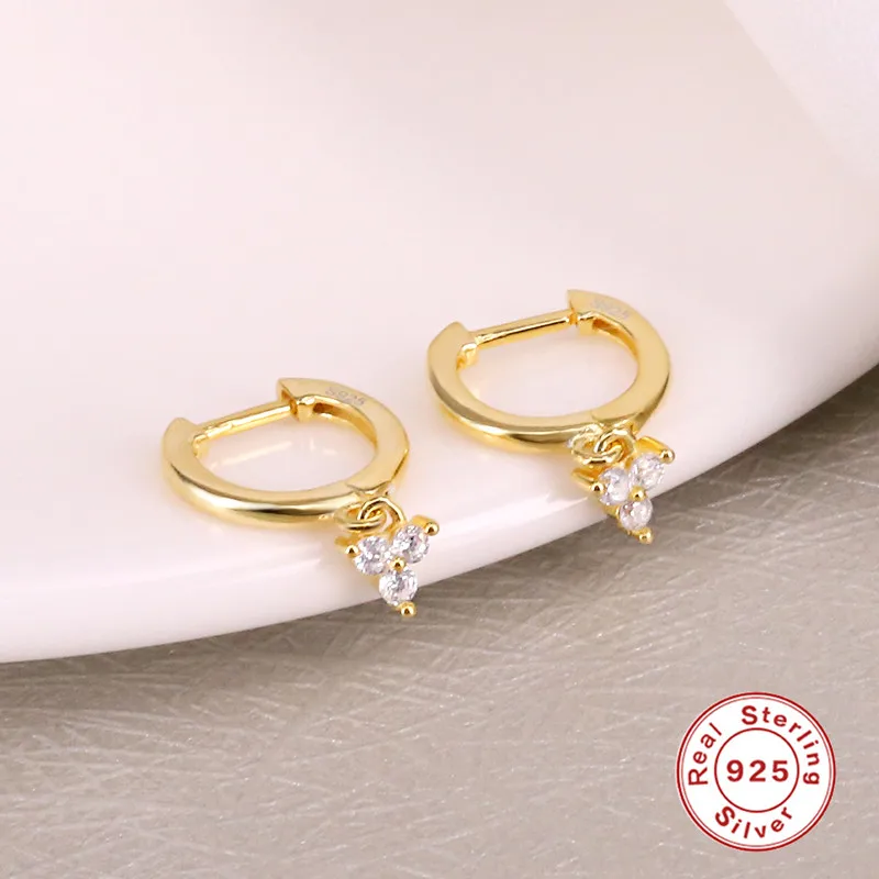Женские круглые серьги-кольца ROXI из серебра 925 пробы с фианитами модные ювелирные