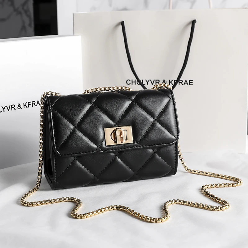 

New Woman Fashion Shoulder Bag High Quality PU Chain Messenger Bag Underarm Bag Luxury Brand Bag Handbag Handbag Trend In 2021