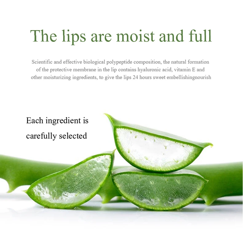 Капсула для губ глазурь тинт макияжа водостойкий антипригарный блеск с алоэ
