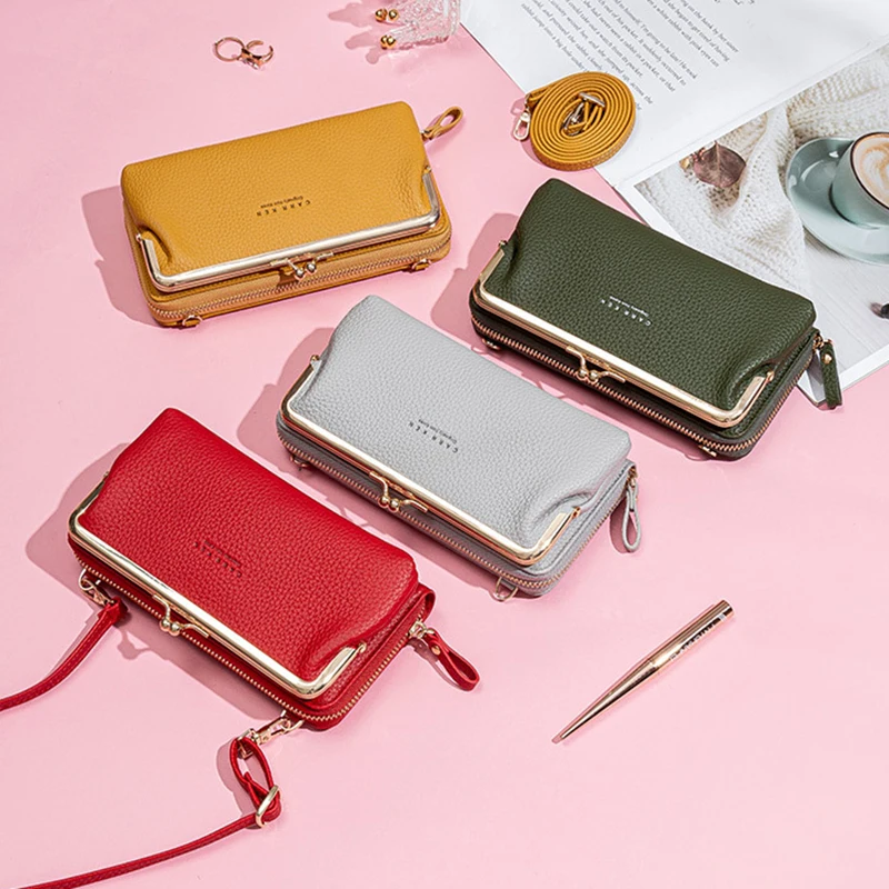 Брендовая однотонная кожаная сумка на плечо сумки через для женщин роскошные