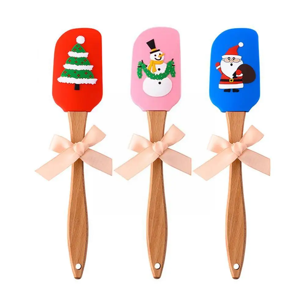 Новый рождественский силиконовый шпатель масляная щетка для крема помадки