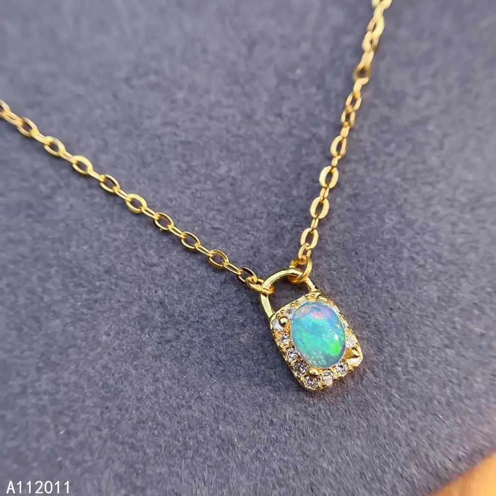 

KJJEAXCMY Fine Jewelry 925 sterling silver natural opal women's Miss Female Girl luxury new necklace pendant supports test