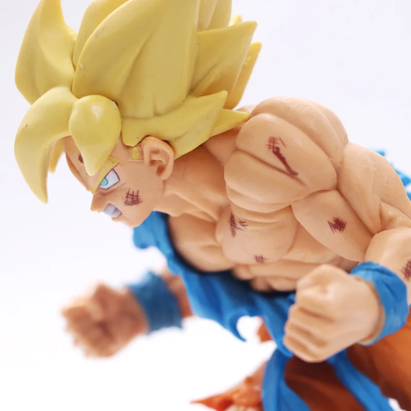 Dragon Ball Z Goku позитивно лицом к врагу стиль фигурка DBZ Goku Супер Saiyan Shock Wave Коллекция Модель игрушки 18 см