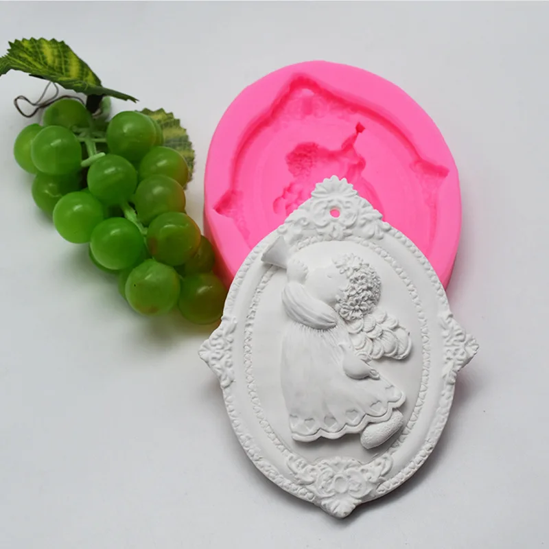 Маленькая детская силиконовая форма с изображением ангела помадной формы для
