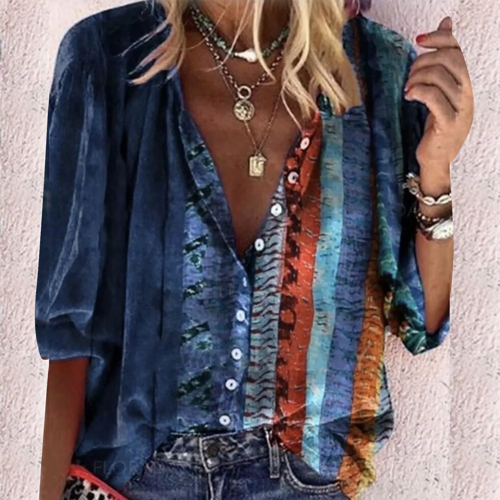 40 # Готическая женская футболка с принтом тай дай кнопки размера плюс одежда v