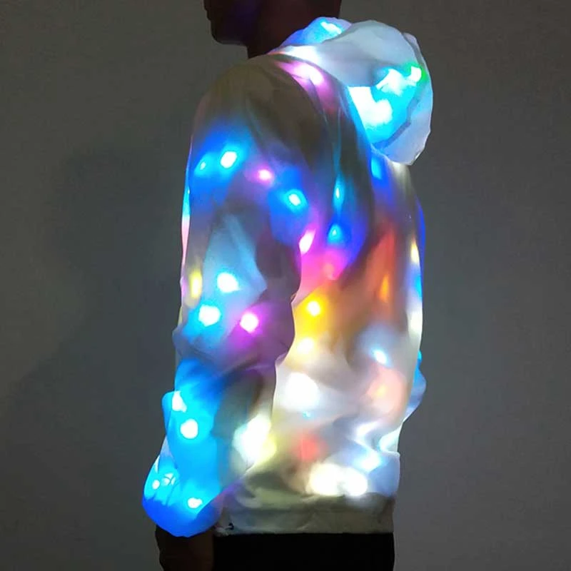

LED Clothes LED Jacket Luminous Costume Clothes Creative Waterproof Light Costume Dance Costume Christmas Halloween Sports Team