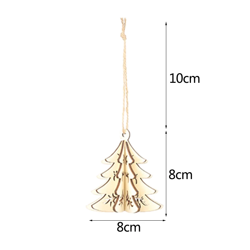 1pc hollow tree Рождественские украшения, деревянные подвески, новогодние Подвесные Подарки, украшение на елку, сделай сам, дерево, ремесло, для дома, свадьбы, Navidad, Декор - Цвет: 1pc hollow tree
