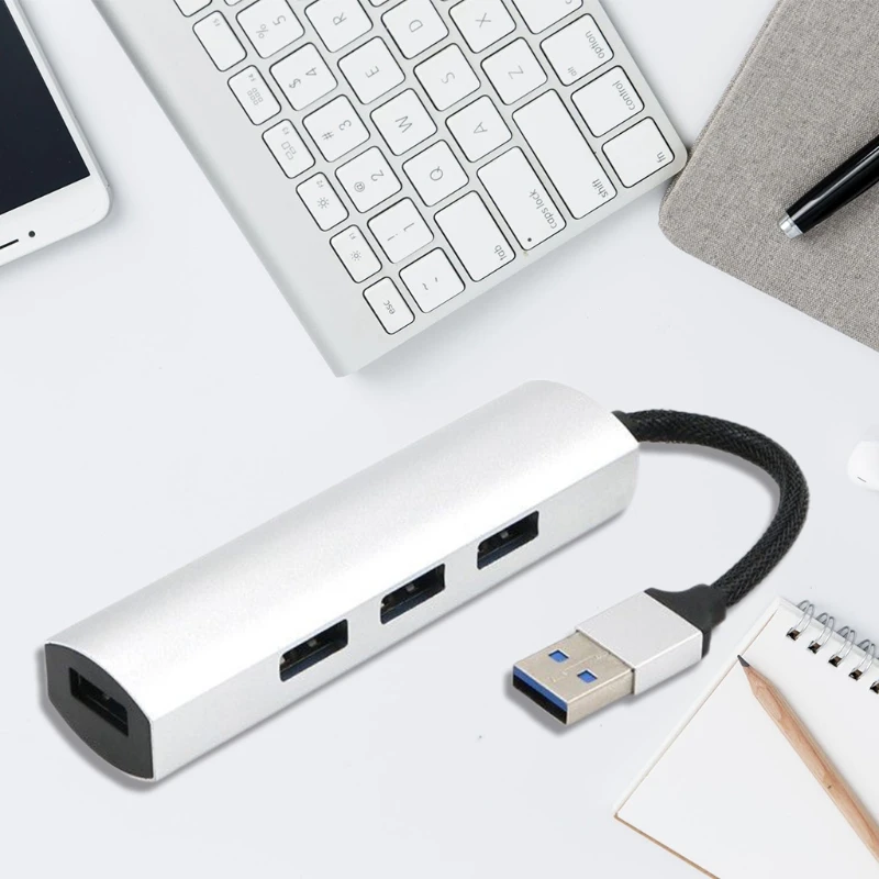 

4 in 1 USB 3.0 HUB Splitter 4 Port Adapter High Speed OTG for mac OS Windows 7 Y98A