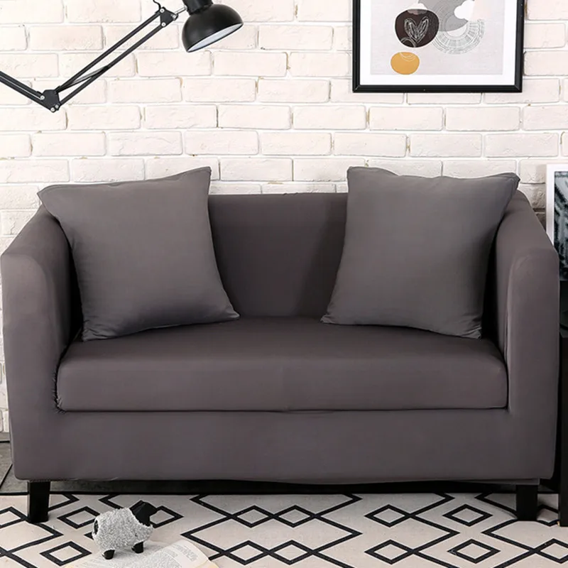 

Solid Color Sofa Cover Elastic Modern Polyester Corner Sofa Couch Spandex Slipcover Chair Protector Living Room 1/2/3/4 Seater
