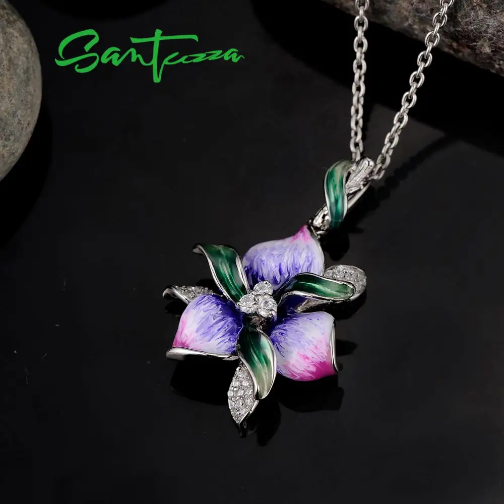 SANTUZZA, женские ожерелья, подвески, 925 пробы, серебро, люкс класс, для женщин, драгоценный камень, хорошее ювелирное изделие