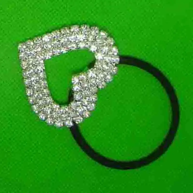 Rhinestone elastic hair ponytail holder stretch headband ornament fashion accessory with quality blk rubber band 3pcsx Wholesale | Украшения